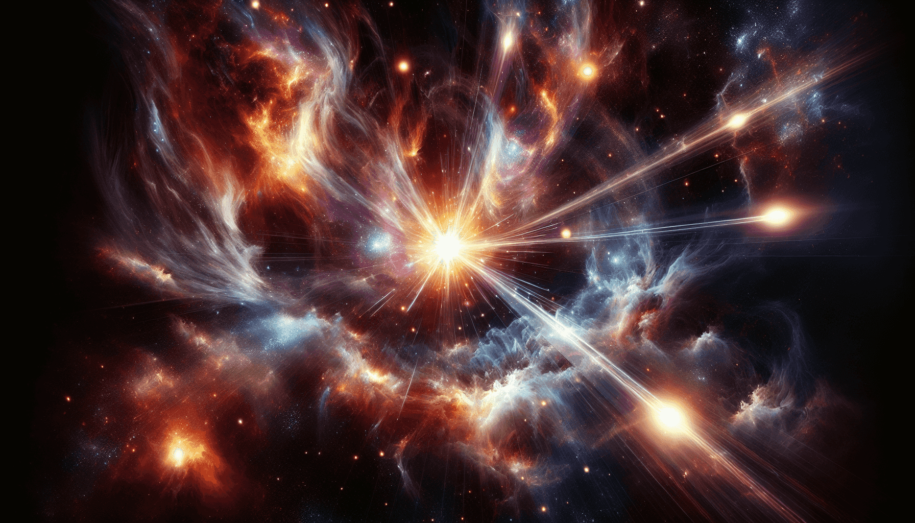 Supernova explosion in the universe